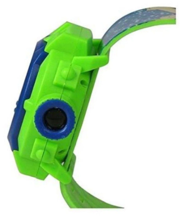 MVS 24 Projector Images Unisex Kids PVC Band Light weight Digital Wrist Watch-Chota Bheema  - Green (Chota Bheem), Free
