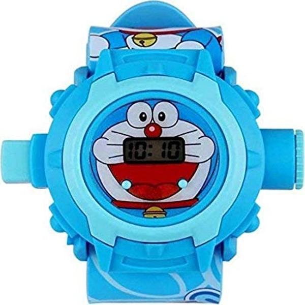 MVS 24 Projecter Images Unisex Kids PVC Band Light weight Digital Wrist Watch-Doraemon  - Skyblue (Doraemon), Free