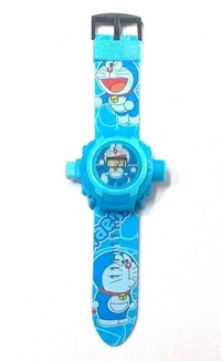 MVS 24 Projecter Images Unisex Kids PVC Band Light weight Digital Wrist Watch-Doraemon  - Skyblue (Doraemon), Free