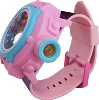 MVS 24 Projecter Images Unisex Kids PVC Band Light weight Digital Wrist Watch-Frozen  - Sky-blue (Frozen), Free