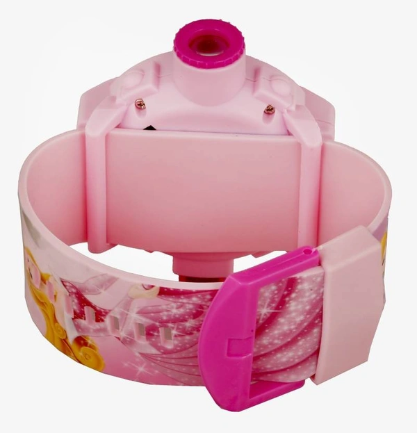 MVS 24 Projecter Images Unisex Kids PVC Band Light weight Digital Wrist Watch-Princess  - Pink (Princess ), Free