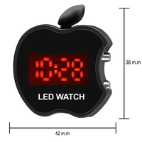 MVS Digital LED Apple Shape /Style Watches For Boys & Girls  - Purple, Free