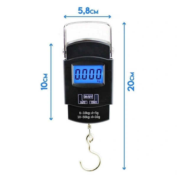 MVS 50 kg scale- Portable Weighing Scale machine  - Black, Standard