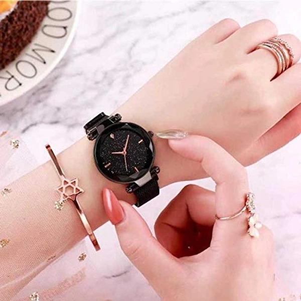 MVS   Analog Magnetic  Girls Blue Wrist Watch - Blue, Free