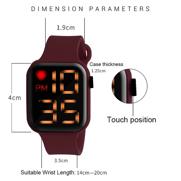 MVS Digital LED LS Love Watch- Brown - Brown, Free, 50
