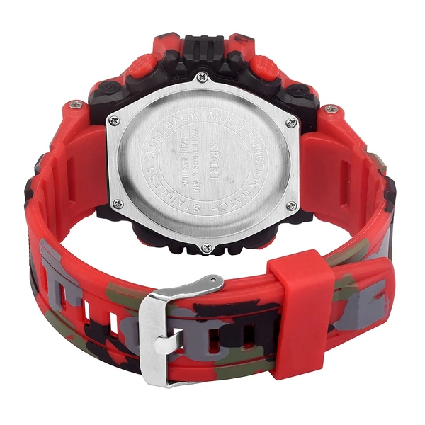 MVS Digital LED Sports Army Watches New-Red - Red, Free, 200