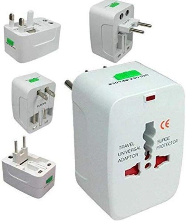 MVS All in One Universal Travel Charger Adapter \ Worldwide Charger Adapter  - White, Standard