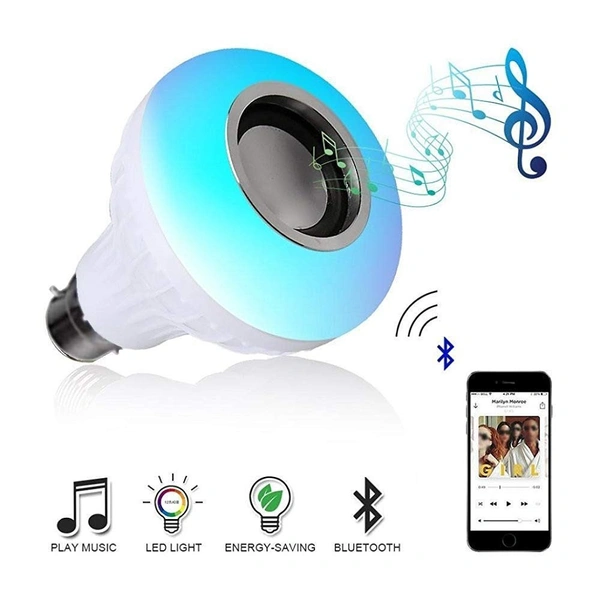 MVS Bluetooth Music Bulb Disco LED Lighting Smart Bulb - White