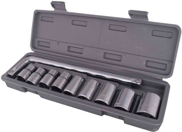 MVS 10 in 1 Hand Tools Socket Set For Car Owner.  - Silver