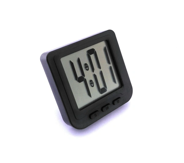  Digital Magnet LED Date And Time Clock With Flexible Back Stand (Black) | For Home Office | Desk | Car Dashboard | Fridge - Black