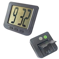  Digital Magnet LED Date And Time Clock With Flexible Back Stand (Black) | For Home Office | Desk | Car Dashboard | Fridge - Black