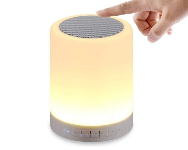 MVS Wireless Speaker With Smart Touch Function 5 W Bluetooth Speaker/ Touch Lamp. - White, Standard