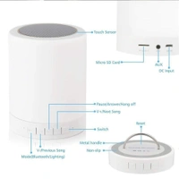 MVS Wireless Speaker With Smart Touch Function 5 W Bluetooth Speaker/ Touch Lamp. - White, Standard