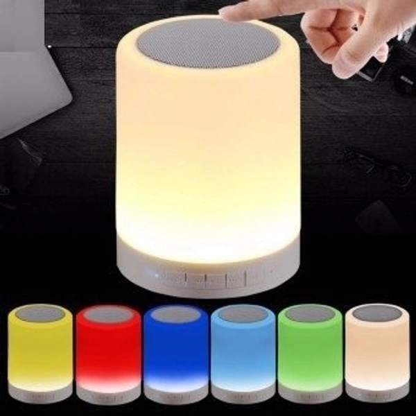 MVS Wireless Speaker With Smart Touch Function 5 W Bluetooth Speaker/ Touch Lamp. - White, Standard