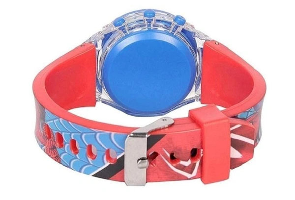 MVS Classic  Glowing Watch With 7 Colors Fleshing Lights-Spiderman  - Red(Spiderman), Free