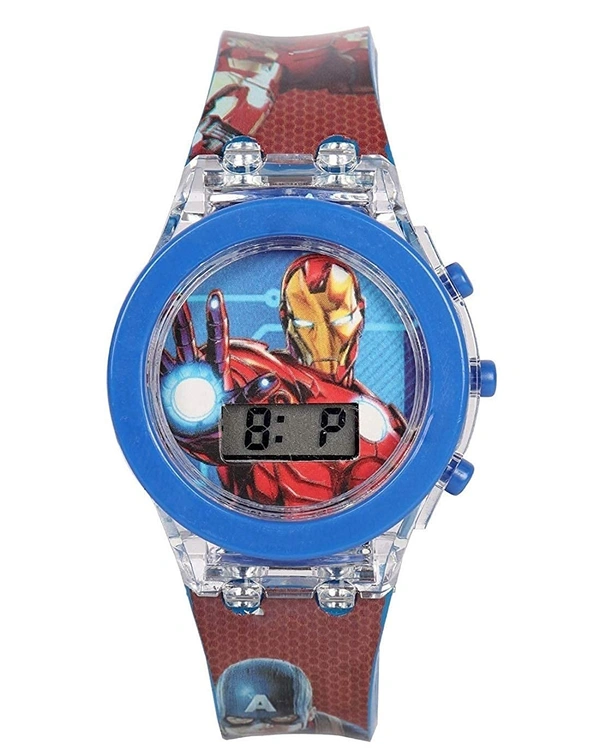 MVS Classic  Glowing Watch with 7 Colors Fleshing Lights-Avenger  - Blue(Avenger), Free