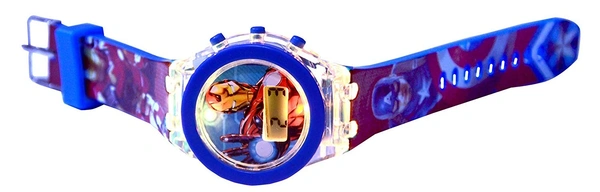 MVS Classic  Glowing Watch with 7 Colors Fleshing Lights-Avenger  - Blue(Avenger), Free