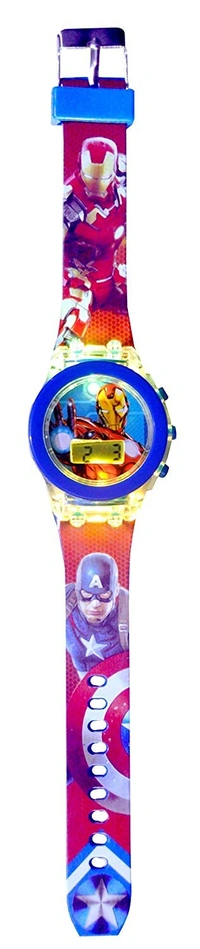 MVS Classic  Glowing Watch with 7 Colors Fleshing Lights-Avenger  - Blue(Avenger), Free
