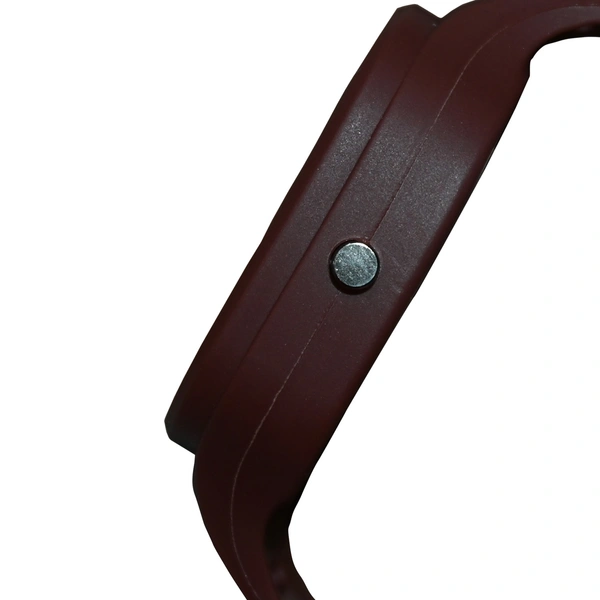 MVS Sports Watch With Large LED Digits  Square  Dial Watch For Men  - Brown