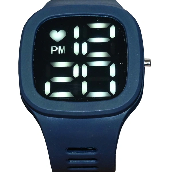 MVS Sports Watch With Large LED Digits Square  Dial Watch For Men  - Blue