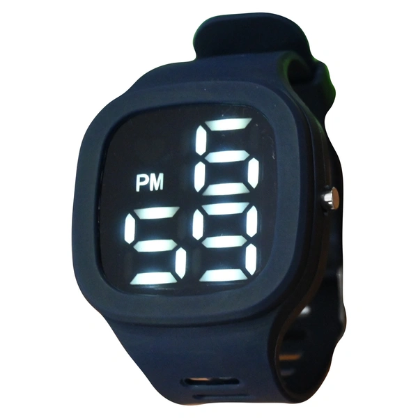 MVS Sports Watch With Large LED Digits Square  Dial Watch For Men  - Blue
