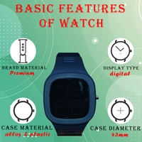 MVS Sports Watch With Large LED Digits Square  Dial Watch For Men  - Blue