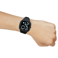 MVS  Sports Watch With Large LED Digits  Square Dial Watch For Men  - Grey