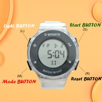 MVS Fashionable Round LED Sports Digital  Watch With Back-Lite/Stopwatch/Alarm For Men  - Black