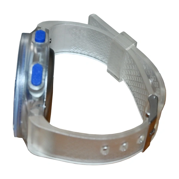 MVS Fashionable Round LED Sports Digital  Watch With Back-Lite/Stopwatch/Alarm For Men  - Blue