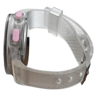 MVS Fashionable Round LED Sports Digital  Watch With Back-Lite/Stopwatch/Alarm For Men  - Peach