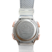 MVS Fashionable Round LED Sports Digital  Watch With Back-Lite/Stopwatch/Alarm For Men  - Peach