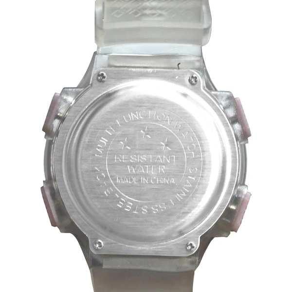 MVS Fashionable Round LED Sports Digital  Watch With Back-Lite/Stopwatch/Alarm For Men  - Purple