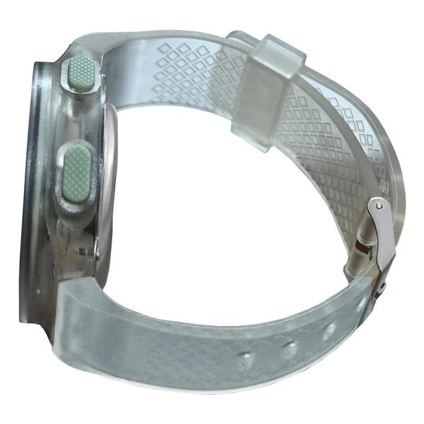 MVS Fashionable Round LED Sports Digital  Watch With Back-Lite/Stopwatch/Alarm For Men  - Green