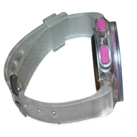 MVS Fashionable Round LED Sports Digital  Watch With Back-Lite/Stopwatch/Alarm For Men  - Pink