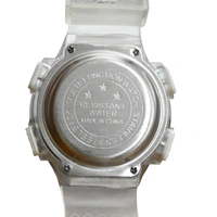 MVS Fashionable Round LED Sports Digital  Watch With Back-Lite/Stopwatch/Alarm For Men  - White