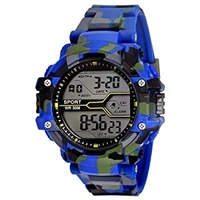 MVS LED Digital Army Sports Light , Shock Resistant With Free  Apple Shape Dial  Digital Watch  - Blue