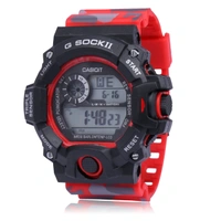 MVS LED Digital Army Sports Light , Shock Resistant With Free  Apple Shape Dial  Digital Watch  - Red