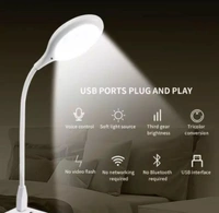 USB Smart Voice Control LED Lamp For Bedroom Living Room, Home and Office - white