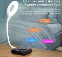 USB Smart Voice Control LED Lamp For Bedroom Living Room, Home and Office - white