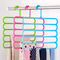 1688 Multipurpose Multi-Layer 5-in-1 Plastic Hanger Clothes Organiser