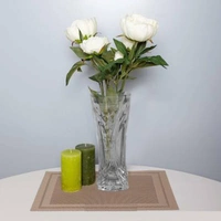 1851 Glass Flower Pot, Crystal Clear Vase for Living