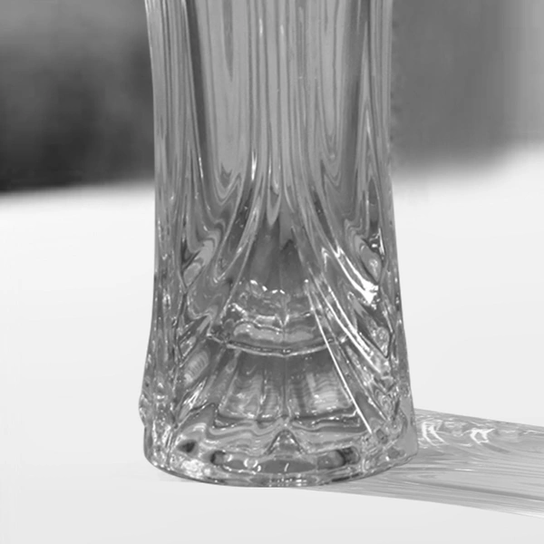 1851 Glass Flower Pot, Crystal Clear Vase for Living