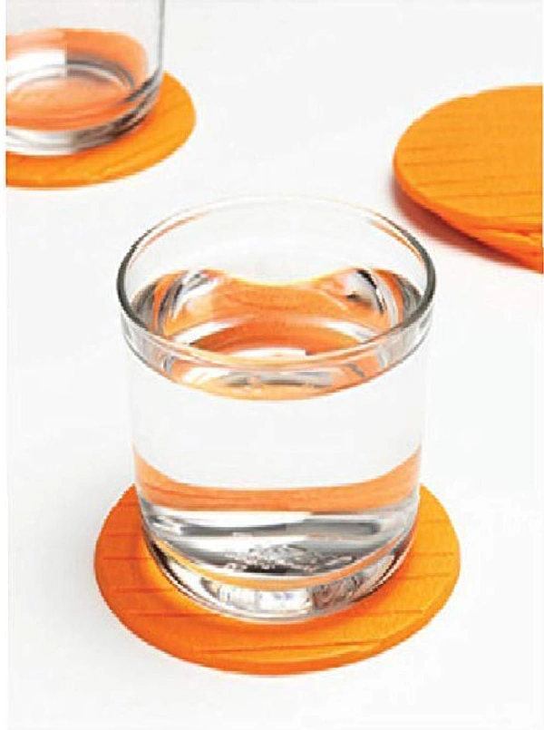 2127 Coasters Round Heat Resistant Pads Flexible for Home Kitchen Tools Tableware (3 pack)