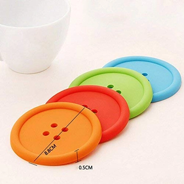 2148  Button Coasters Coffee Mat Pads Place Mat Holder Tea Cup Cushion