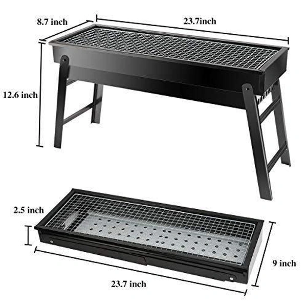 2225 Folding Portable Barbeque BBQ Grill Set for Outdoor and Home