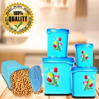 2239 Container Set For Kitchen Storage Airtight & Food Grade Plastic (Pack of 4) (3000ml,2000ml,1500ml,500ml)