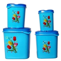 2239 Container Set For Kitchen Storage Airtight & Food Grade Plastic (Pack of 4) (3000ml,2000ml,1500ml,500ml)