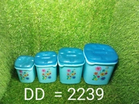 2239 Container Set For Kitchen Storage Airtight & Food Grade Plastic (Pack of 4) (3000ml,2000ml,1500ml,500ml)