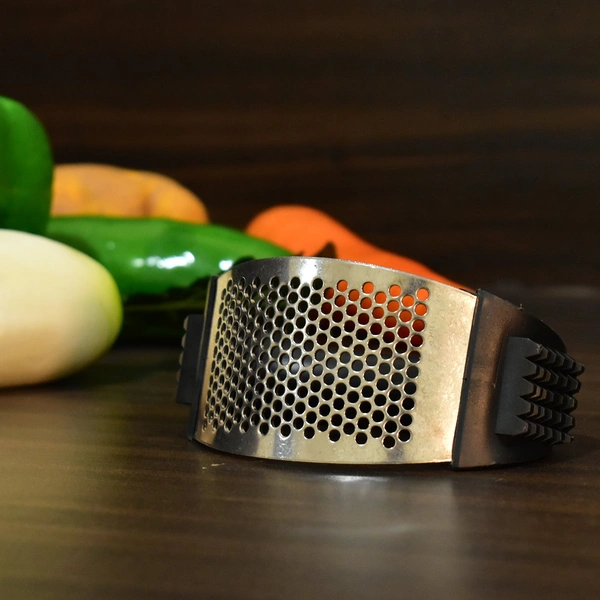2281A Round Garlic Press For Mashing Garlic Pieces While Making Food Stuffs And Items In Homes Etc.
