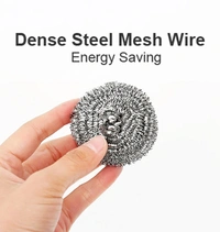 2384 Round Shape Stainless Steel Scrubber (Pack of 6)